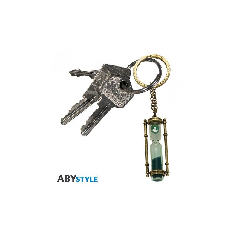 HARRY POTTER - "Slytherin Hourglass" 3D Keyring  Keychain