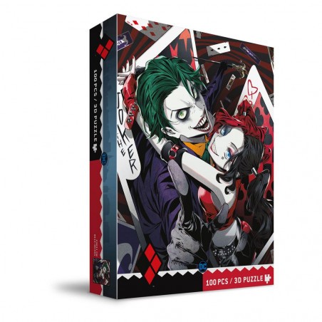 DC Comics The Joker & Harley Quinn Manga 3D Effect Jigsaw Puzzle (100 Pieces) 