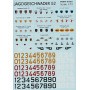 Decals Jagdgeschwader 52 Group and Staffel badges and fighter code numbers in yellow outlined black red and black outlined white