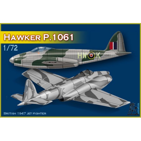 Hawker P.1061 1947 twin jet fighter. Model kit