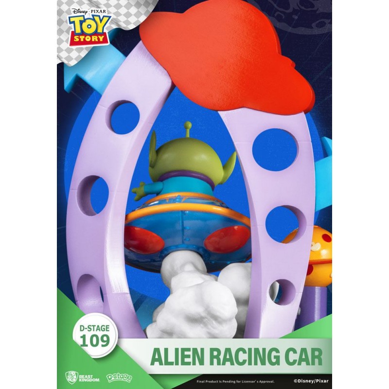 Toy Story diorama PVC D-Stage Alien Racing Car Closed Box Version 15cm