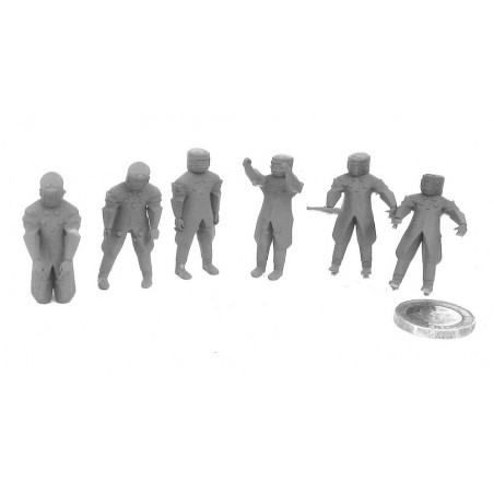 RAF Blue Steel servicing crew (six figures in protective clothing) – 3D printed resin figures (designed to be used Wirth AIM - R