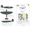 Supermarine Spitfire Mk.22/24 “RAF” camouflage pattern paint mask (designed to be used with Airfix, Eduard and Falcon kits)[Mk.2