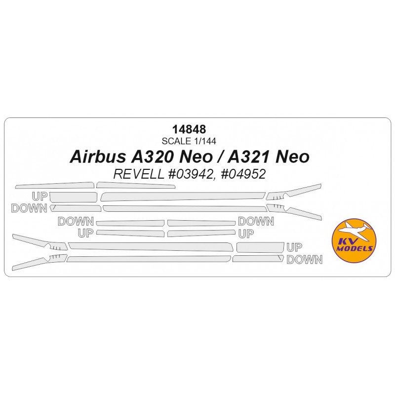 Аirbus A320 Neo, A321 Neo anti-ice system masks (designed to be used with REVELL kits RV3942, RV4952 kits 