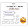 Lockheed-Martin F-22 Raptor - Double-sided and wheels masks (designed to be used with Revell RV4386 kits) 