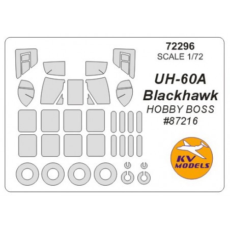 Sikorsky UH-60A Blackhawk + wheels masks (designed to be used with HOBBY BOSS kit HB87216) 