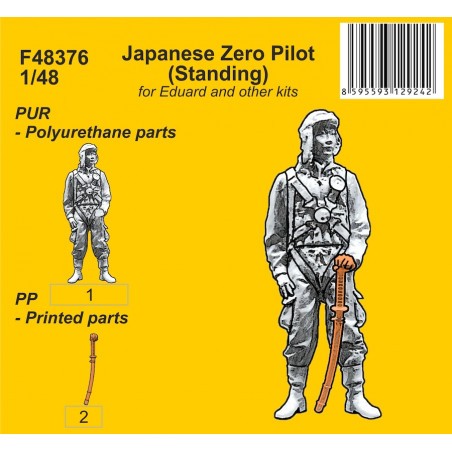 Japanese Zero Pilot (Standing) 1/48 Figures