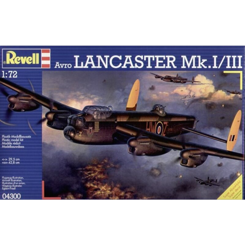 RV4300 Avro Lancaster Mk.I/III (new tooling. Not Hasegawa). (The 4th picture shows the Revell Avro Lancaster with decals availab