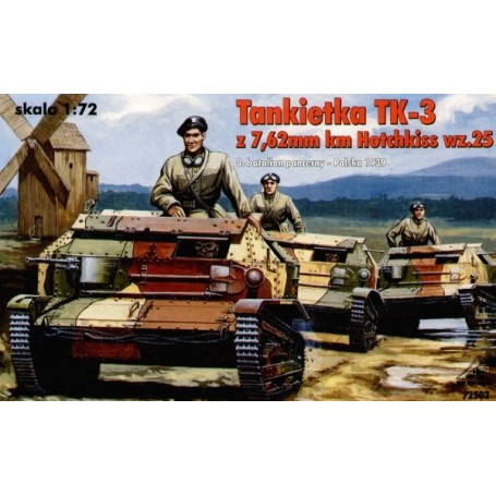 Tankietka TK-3 with 762mm Hotchkiss wz.25 Military model kit