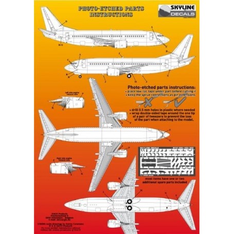 Boeing 737-300/Boeing 737-400/Boeing 737-500 Photo-Etched details x 2 sets 