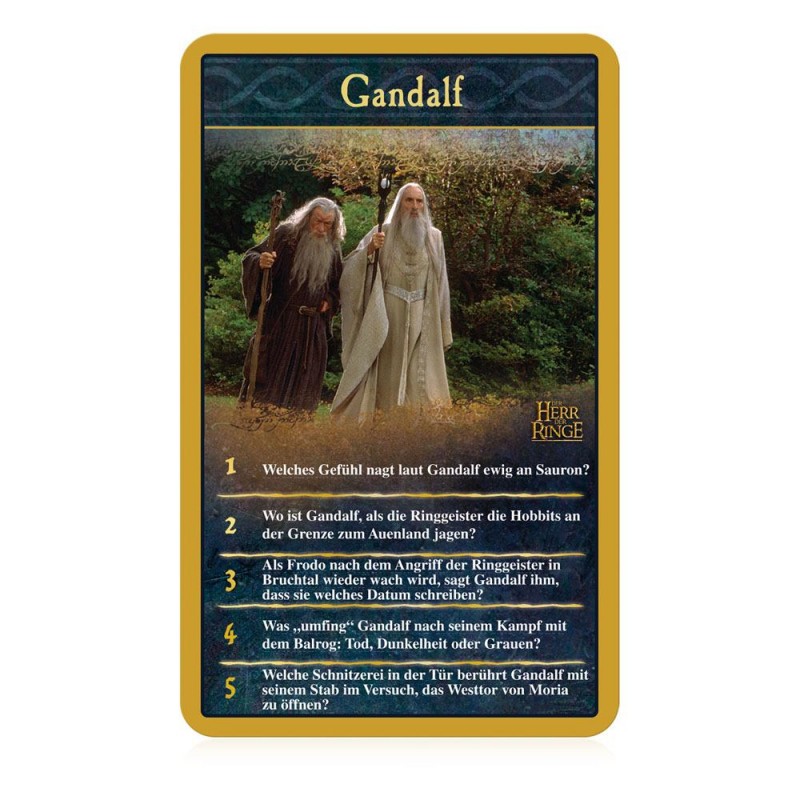The Lord of the Rings Card Game Top Trumps Quiz *GERMAN* Playing cards
