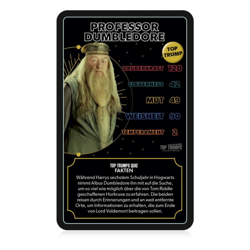 WIMO06413 Harry Potter Card Game Top Trumps Quiz Heroes of Hogwarts Collectables *GERMAN*
