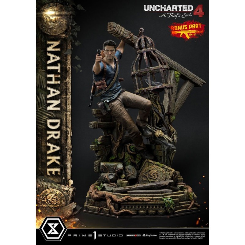 Uncharted 4: A Thief's End Ultimate Premium Masterline 1/4 Statuette Nathan Drake Deluxe Bonus Version 69 cm 