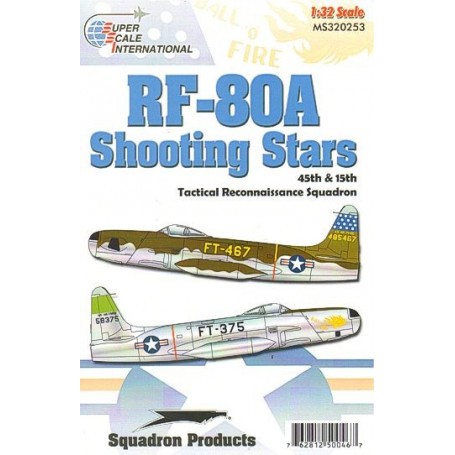 Decals Lockheed RF-80A Shooting Stars (2)48-5467 FT-467 45th TRS Kimpo AB 1952 45-8375 FT-375 ′Ball of Fire′ (veteran of more th