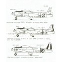 Decals Lockheed T-33 Shooting Star (3) Dominica Air Force 1969 FAD-3306 Uruguay 1968 206 Peru Air Force Decals for military airc