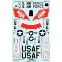 Decals F-100C 333RD FDS North American F-100C 333rd FDs Decals for a single US Air Force Super Sabre: s/n 54-1800 in overall sil