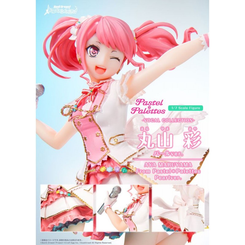 Bang Dream! Girls Band Party! PVC Figure 1/7 Vocal Collection Aya Maruyama from Pastel Palettes Overseas Limited Pearl Ver. 22cm