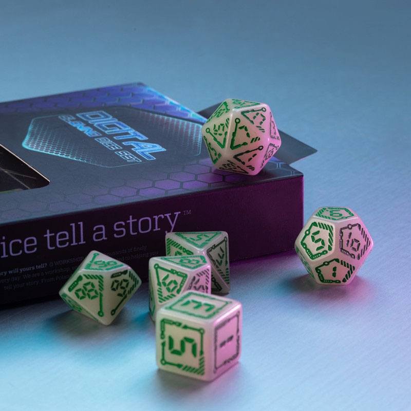 Digital light-up dice set Challenge the darkness (7) Dices