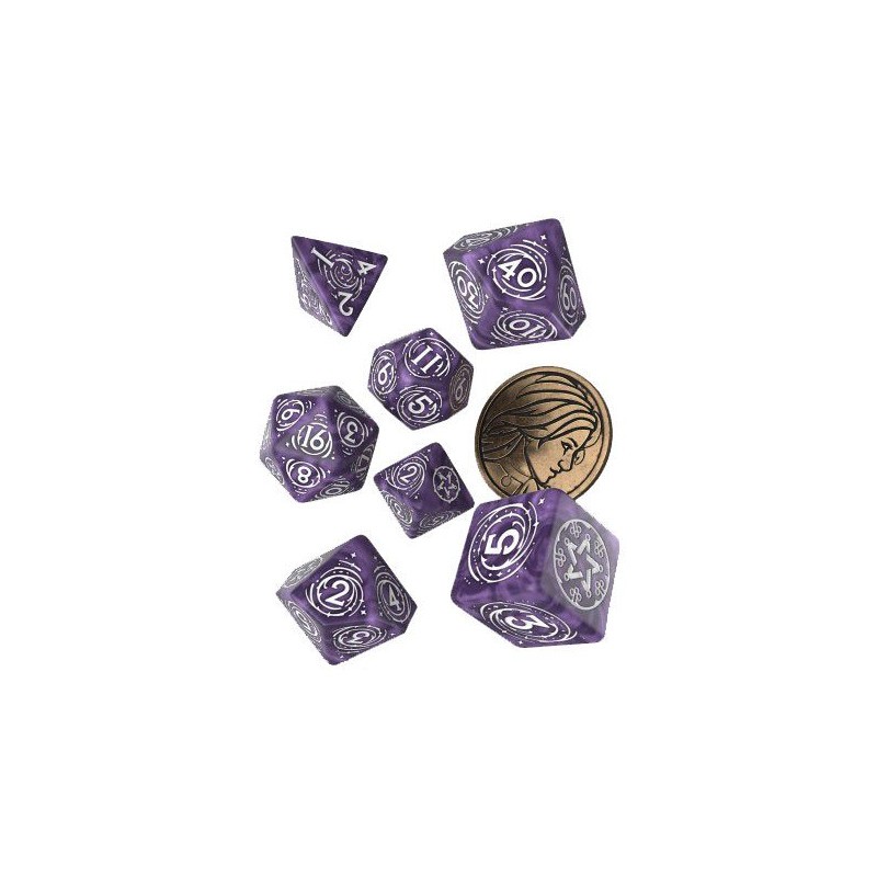 The Witcher dice pack Yennefer Lilac and Gooseberries (7) Dices