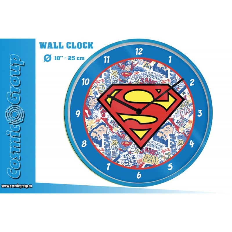 DC SUPERMAN LOGO WALL CLOCK 