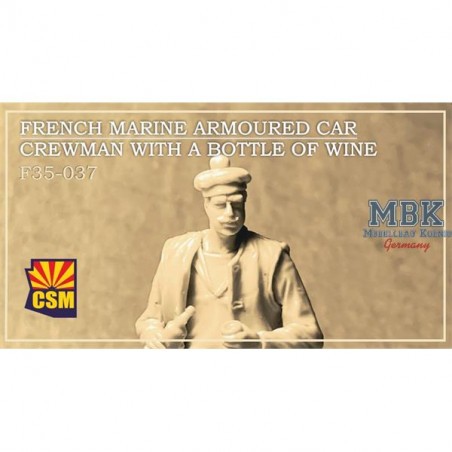 French marine armrd.car crewman w/a bottle of wine Figures