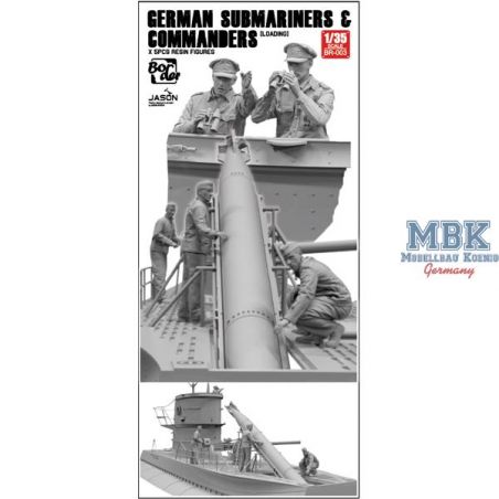 German Submariners & Commanders loading Figures