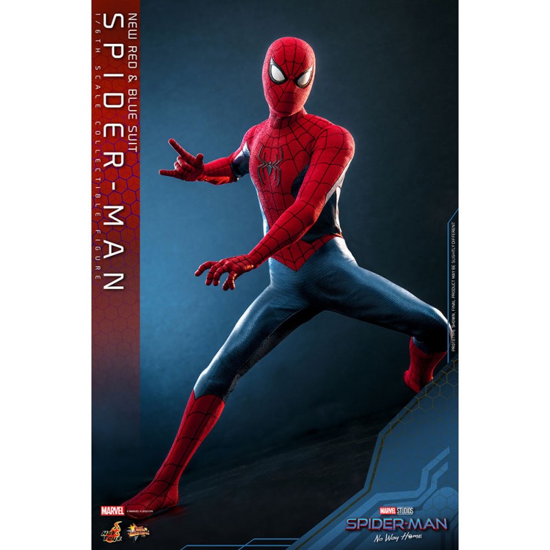 HOT912036 Spider-Man: No Way Home Movie Masterpiece 1/6 Spider-Man (New Red and Blue Suit) 28cm