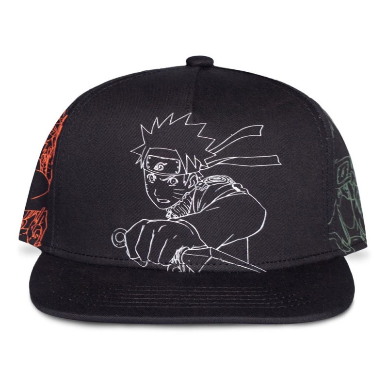 Naruto Shippuden Snapback Cap Outline Characters 