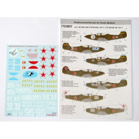 Decals Red Snake: Soviet P-39 Airacobras, Part 2 (Stencils not included) 
