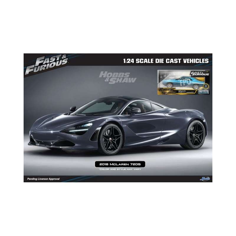 Fast and Furious: 2018 McLaren 720S Hobbs and Shaw Blue-Grey 1:24 