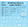 Decals Messerschmitt Bf-109 Data Plates and engine numbers 