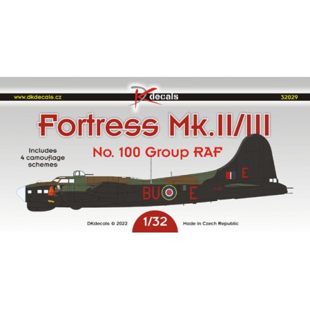 Decals Boeing Fortress Mk.II/III of No.100 Group RAF1. Fortress Mk.II, SR376 
