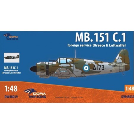 Marcel-Bloch MB.151C.1 Decals for Luftwaffe and Greece Model kit