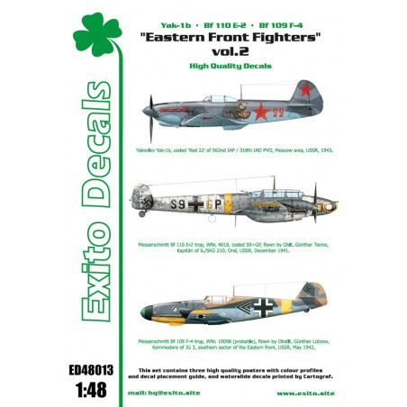 Decals Eastern Front Fighters vol.2 - Yak-1b - Bf-110 - Bf-109 