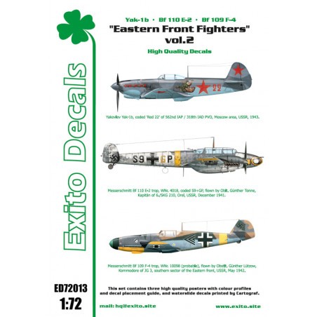 Decals Eastern Front Fighters vol.2 - Yak-1b - Bf-110 - Bf-109 