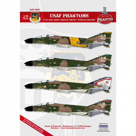 Decals USAF Phantoms - McDonnell F-4C Phantoms and Candy Canes 