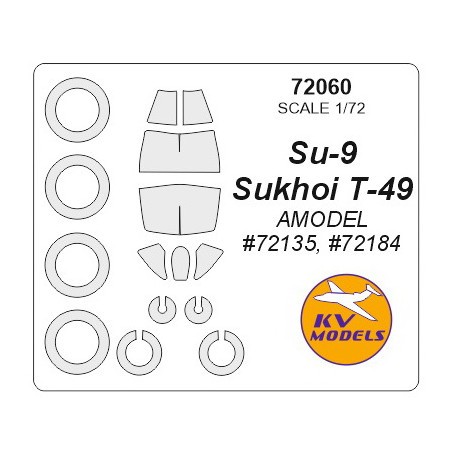 Sukhoi Su-9 + wheels masks (designed to be used with A-Model kits) AMU72135, AMU72184) [Su-9, Т-49] 