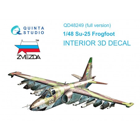 Decals Sukhoi Su-25 3D-Printed & coloured Interior on decal paper (designed to be used with Zvezda kits) 