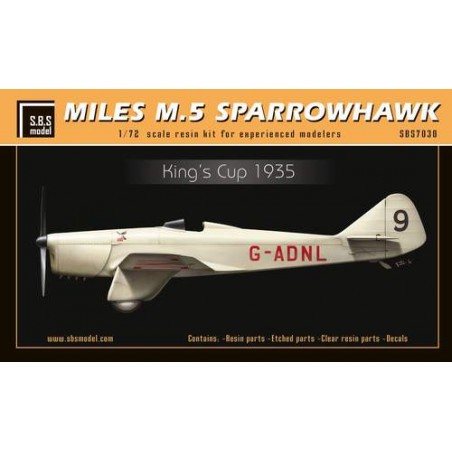Miles M.5 Sparrowhawk 'King's Cup' Model kit
