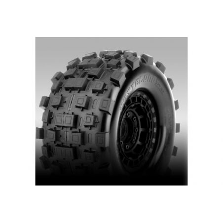 Jetko EX Wasteland XMT tire 24mm Xmaxx Kraton weaves black rim (2) 