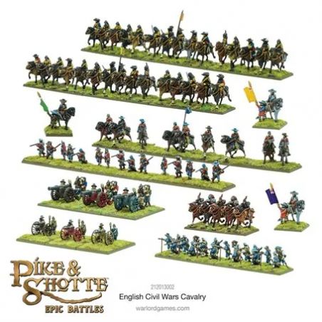 Pike & Shotte Epic Battles - English Civil Wars Cavalry Battalia Add-on and figurine sets for figurine games