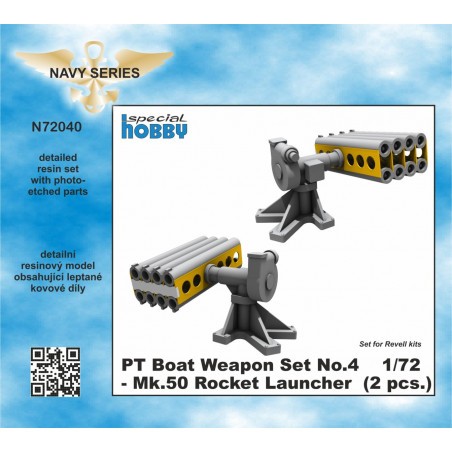 PT-109 Patrol Torpedo Boat Weapon Set No.4 - Mk.50 Rocket Launcher (2 pcs.) (designed to be used with Revell kits) 