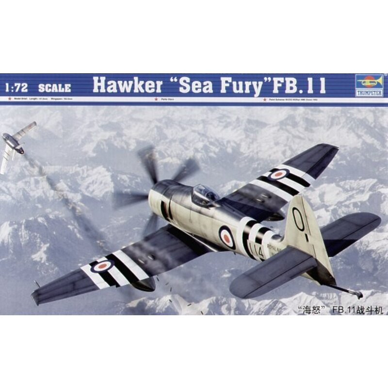 1/72 Hawker Sea Fury FB11 Fighter Airplane model kit