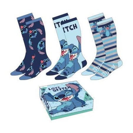 STITCH - Happy - Pack of 3 Pairs of Socks (Size 35-41) 