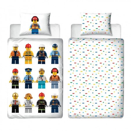 LEGO - Bed linen 140x200cm + Cushion 60x70cm - '100% Cotton' 