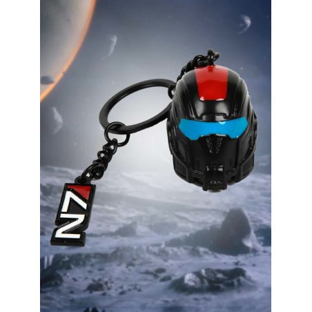 Mass Effect N7 Helmet metal keychain 