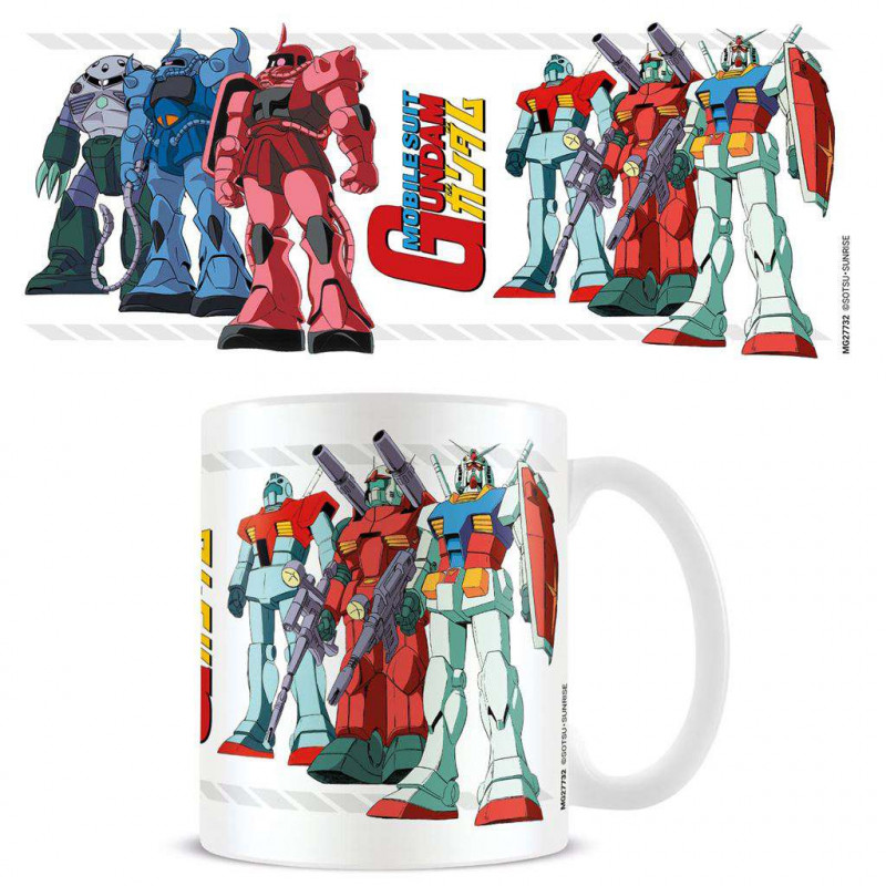 Gundam Line Up Mug Cups and Mugs