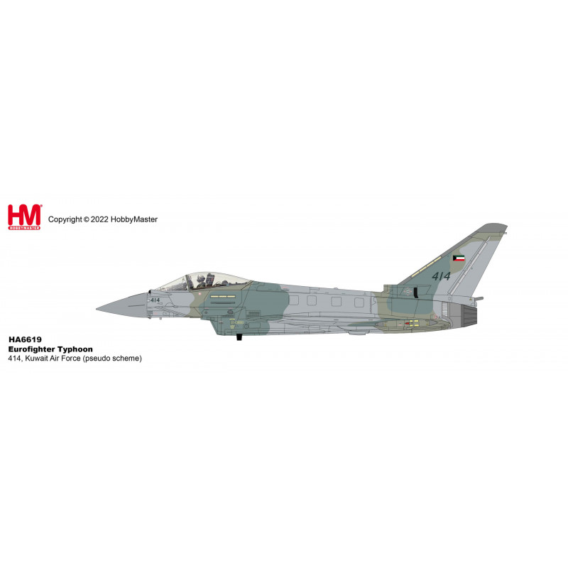 Eurofighter Typhoon 414, Kuwait Air Force (pseudo scheme) Die cast
