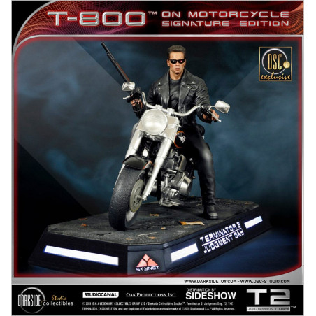 Terminator 2: Judgment Day 1/4 T-800 on Motorcycle Signature Edition Sideshow Exclusive 50 cm Statue