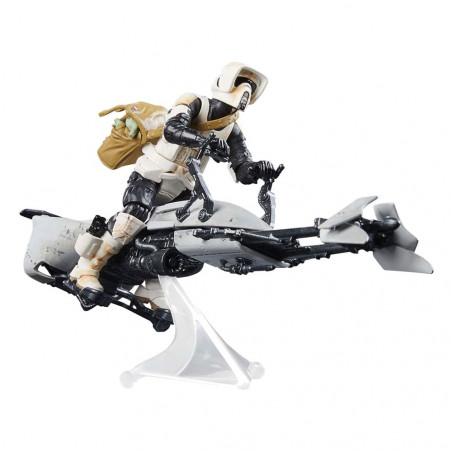 Star Wars: The Mandalorian Vintage Collection Vehicle with Figures Speeder Bike with Scout Trooper & Grogu Action figure